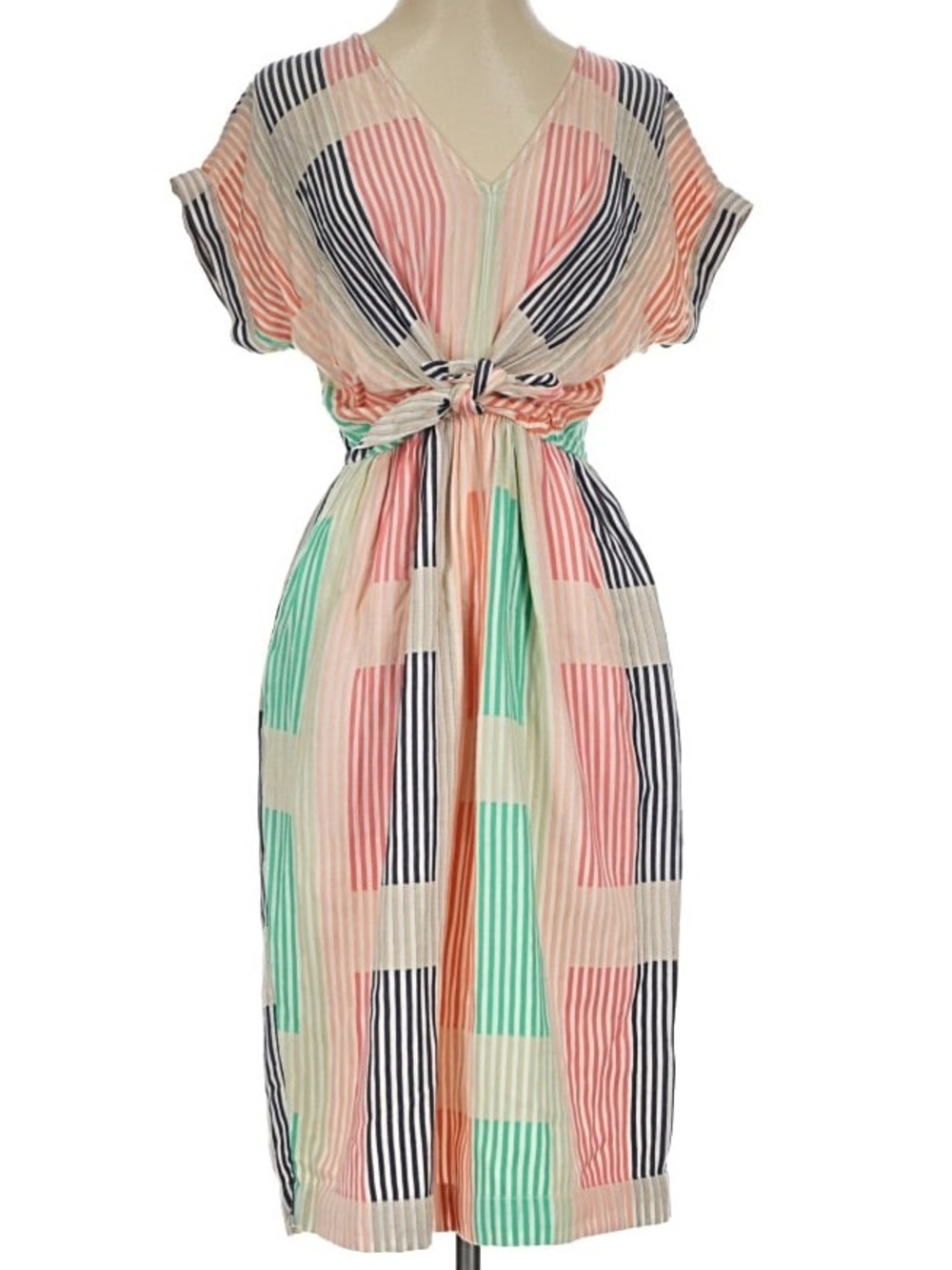 Lou & Grey Striped Tie-Front Midi Dress